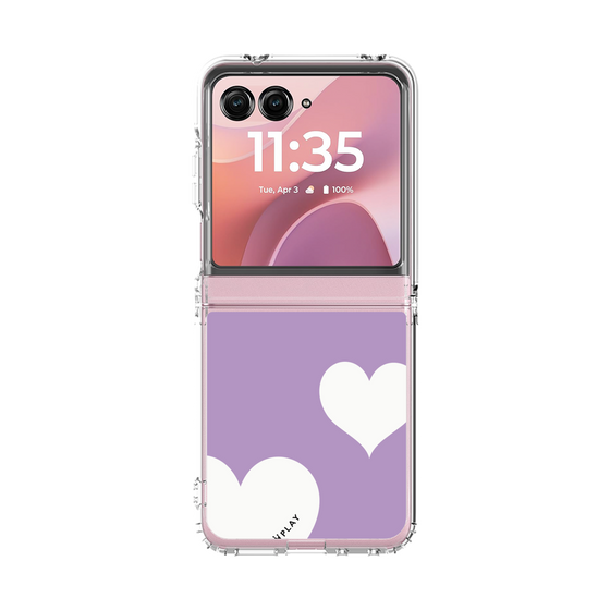 クリアケース［ Two Hearts - Purple ］