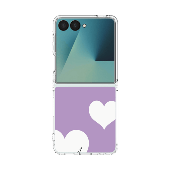 クリアケース［ Two Hearts - Purple ］