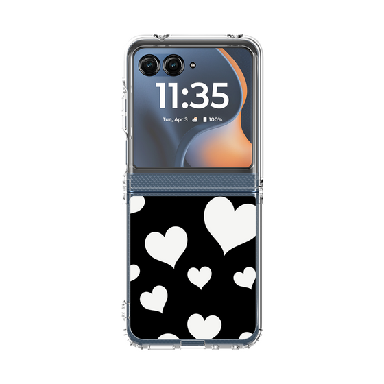 クリアケース［ Dot Hearts - Black ］