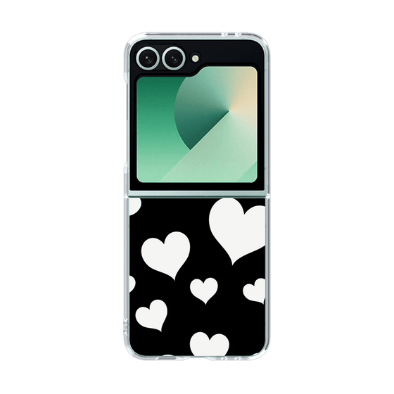 クリアケース［ Dot Hearts - Black ］