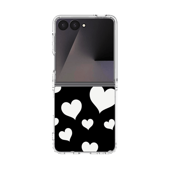 クリアケース［ Dot Hearts - Black ］