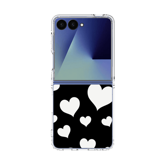 クリアケース［ Dot Hearts - Black ］