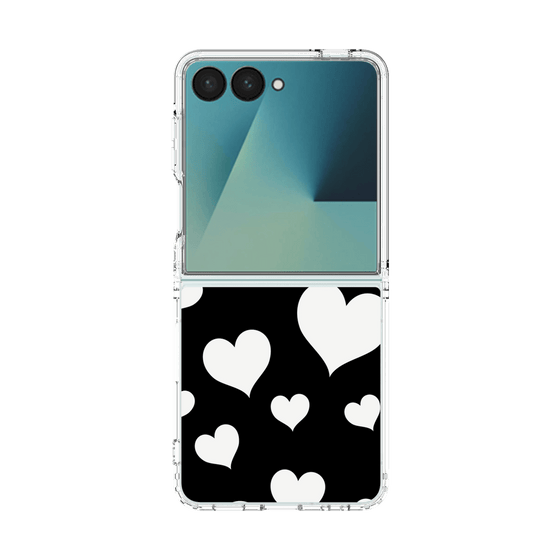クリアケース［ Dot Hearts - Black ］