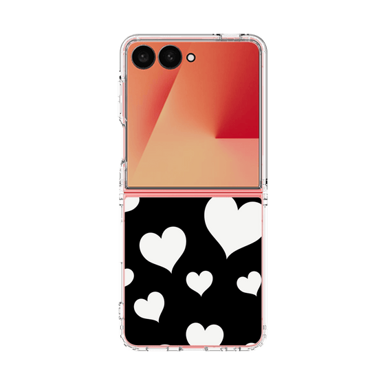 クリアケース［ Dot Hearts - Black ］