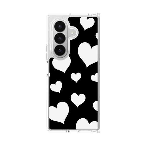 クリアケース［ Dot Hearts - Black ］