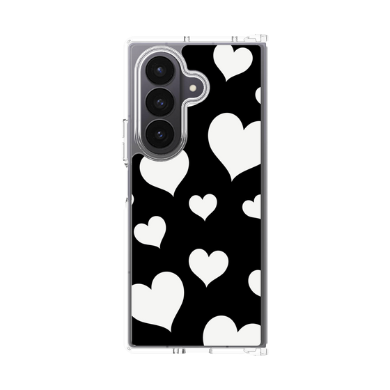 クリアケース［ Dot Hearts - Black ］