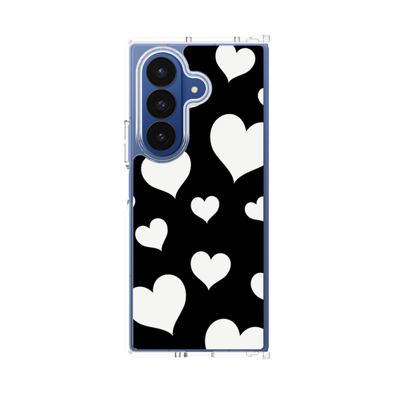 クリアケース［ Dot Hearts - Black ］