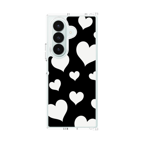 クリアケース［ Dot Hearts - Black ］