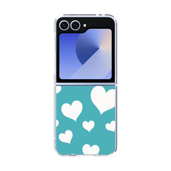 クリアケース［ Dot Hearts - Blue ］