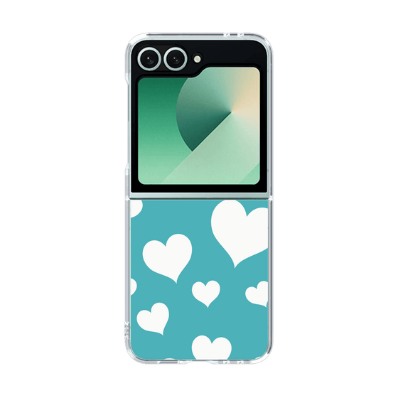 クリアケース［ Dot Hearts - Blue ］