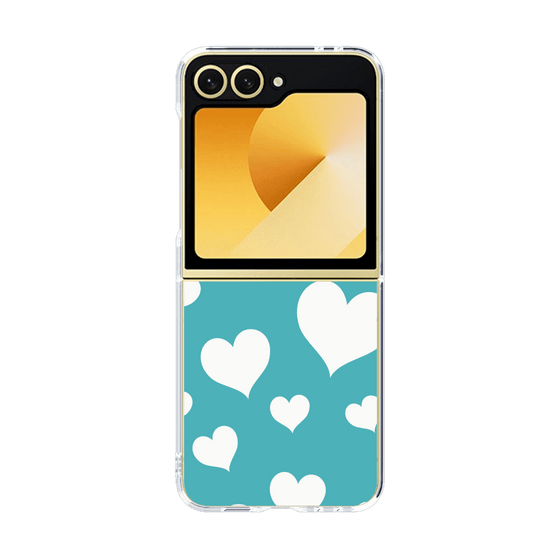 クリアケース［ Dot Hearts - Blue ］