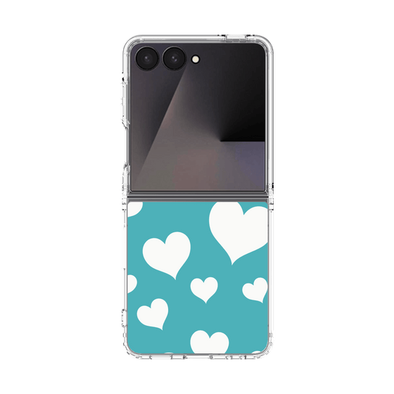 クリアケース［ Dot Hearts - Blue ］