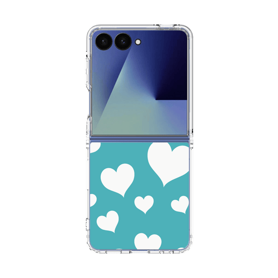 クリアケース［ Dot Hearts - Blue ］