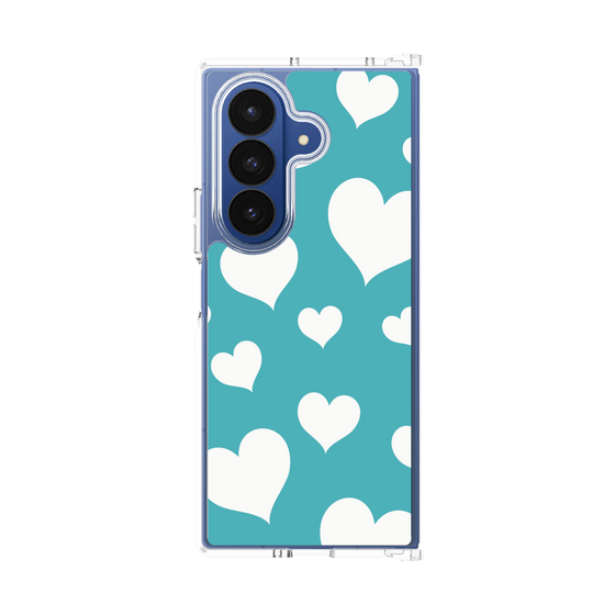 クリアケース［ Dot Hearts - Blue ］