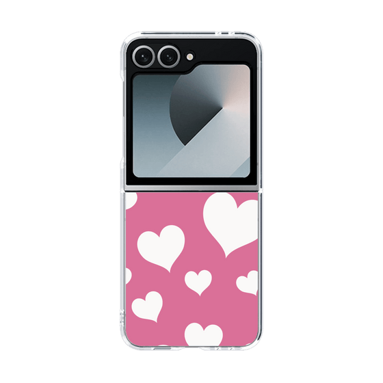 クリアケース［ Dot Hearts - Pink ］
