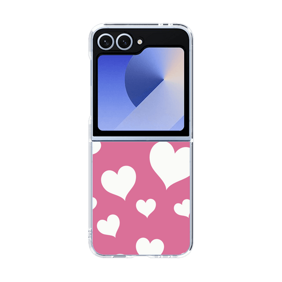 クリアケース［ Dot Hearts - Pink ］