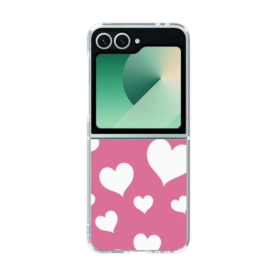 クリアケース［ Dot Hearts - Pink ］