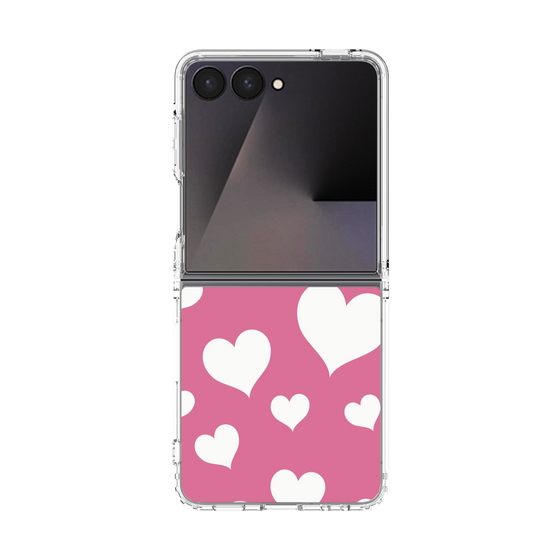 クリアケース［ Dot Hearts - Pink ］