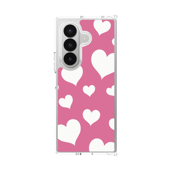 クリアケース［ Dot Hearts - Pink ］