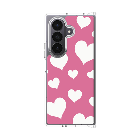 クリアケース［ Dot Hearts - Pink ］