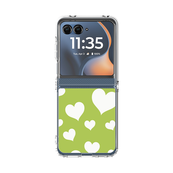 クリアケース［ Dot Hearts - Green ］