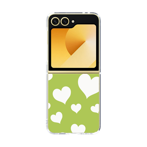 クリアケース［ Dot Hearts - Green ］