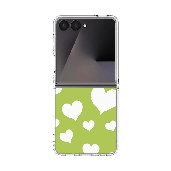 クリアケース［ Dot Hearts - Green ］