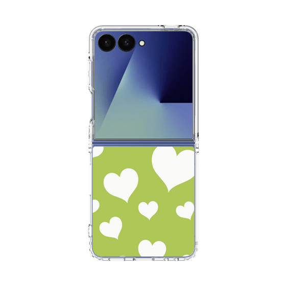 クリアケース［ Dot Hearts - Green ］