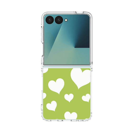 クリアケース［ Dot Hearts - Green ］