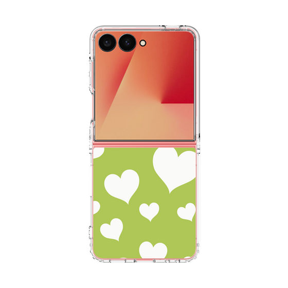 クリアケース［ Dot Hearts - Green ］