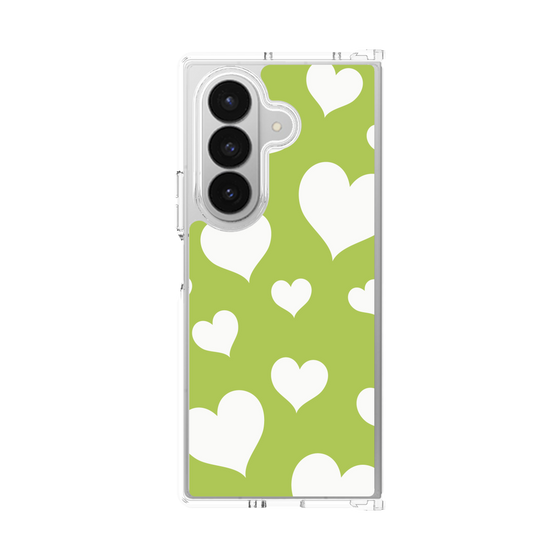 クリアケース［ Dot Hearts - Green ］