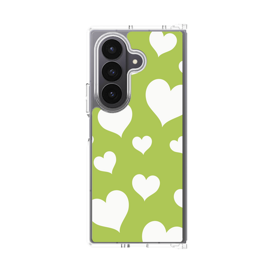 クリアケース［ Dot Hearts - Green ］