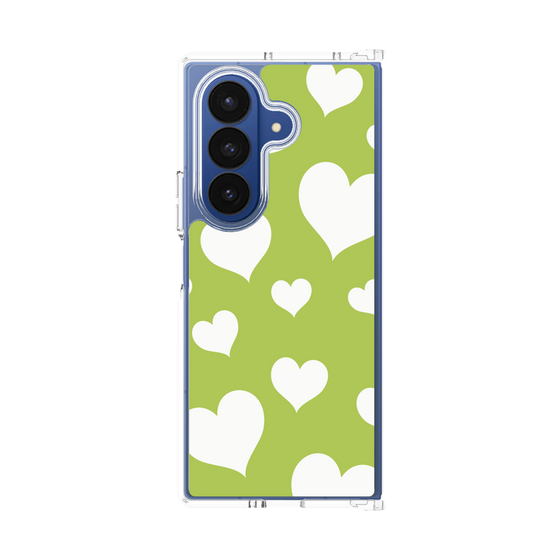 クリアケース［ Dot Hearts - Green ］