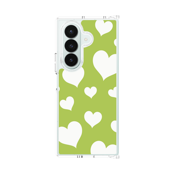 クリアケース［ Dot Hearts - Green ］