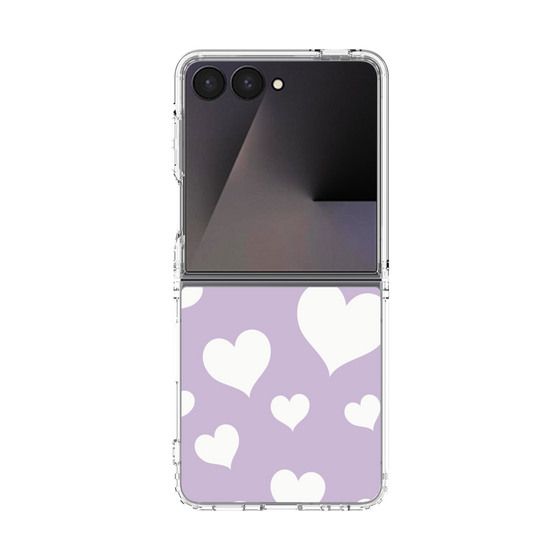 クリアケース［ Dot Hearts - Purple ］