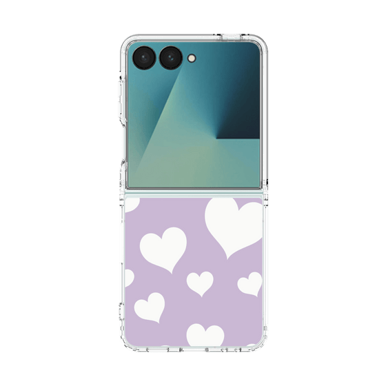 クリアケース［ Dot Hearts - Purple ］