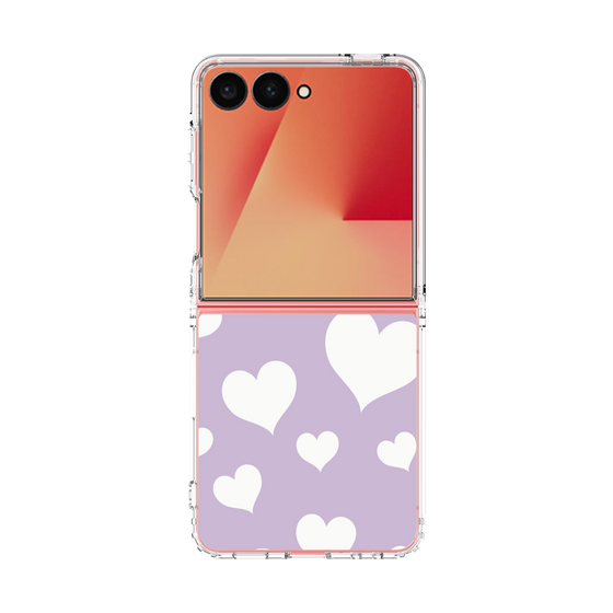 クリアケース［ Dot Hearts - Purple ］