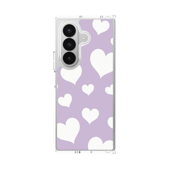 クリアケース［ Dot Hearts - Purple ］