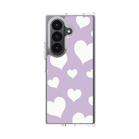 クリアケース［ Dot Hearts - Purple ］