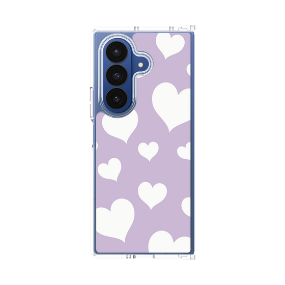 クリアケース［ Dot Hearts - Purple ］