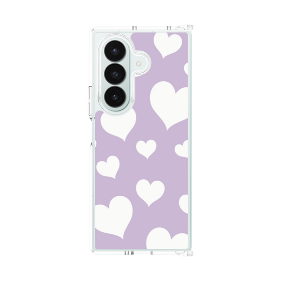 クリアケース［ Dot Hearts - Purple ］