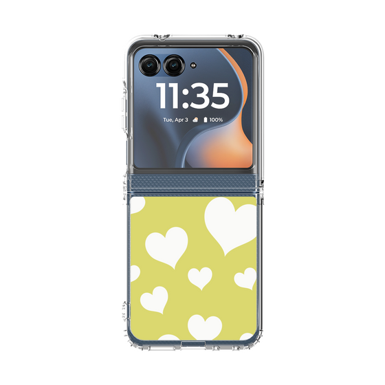 クリアケース［ Dot Hearts - Yellow ］