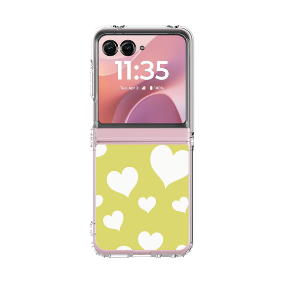 クリアケース［ Dot Hearts - Yellow ］