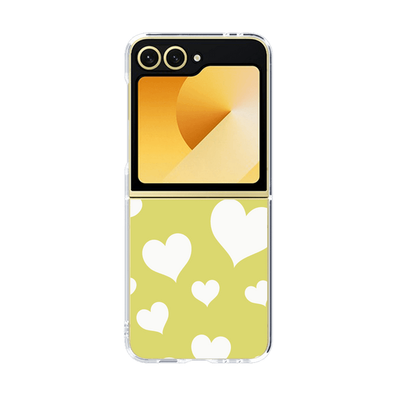 クリアケース［ Dot Hearts - Yellow ］