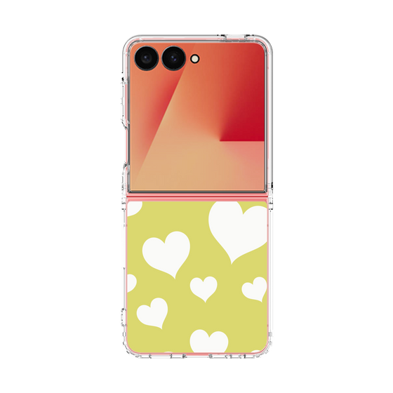 クリアケース［ Dot Hearts - Yellow ］