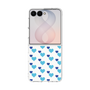 クリアケース［ Stripe Hearts - Blue ］