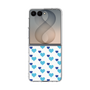 クリアケース［ Stripe Hearts - Blue ］