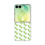 クリアケース［ Stripe Hearts - Green ］