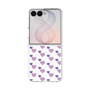 クリアケース［ Stripe Hearts - Purple ］