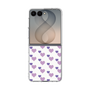 クリアケース［ Stripe Hearts - Purple ］